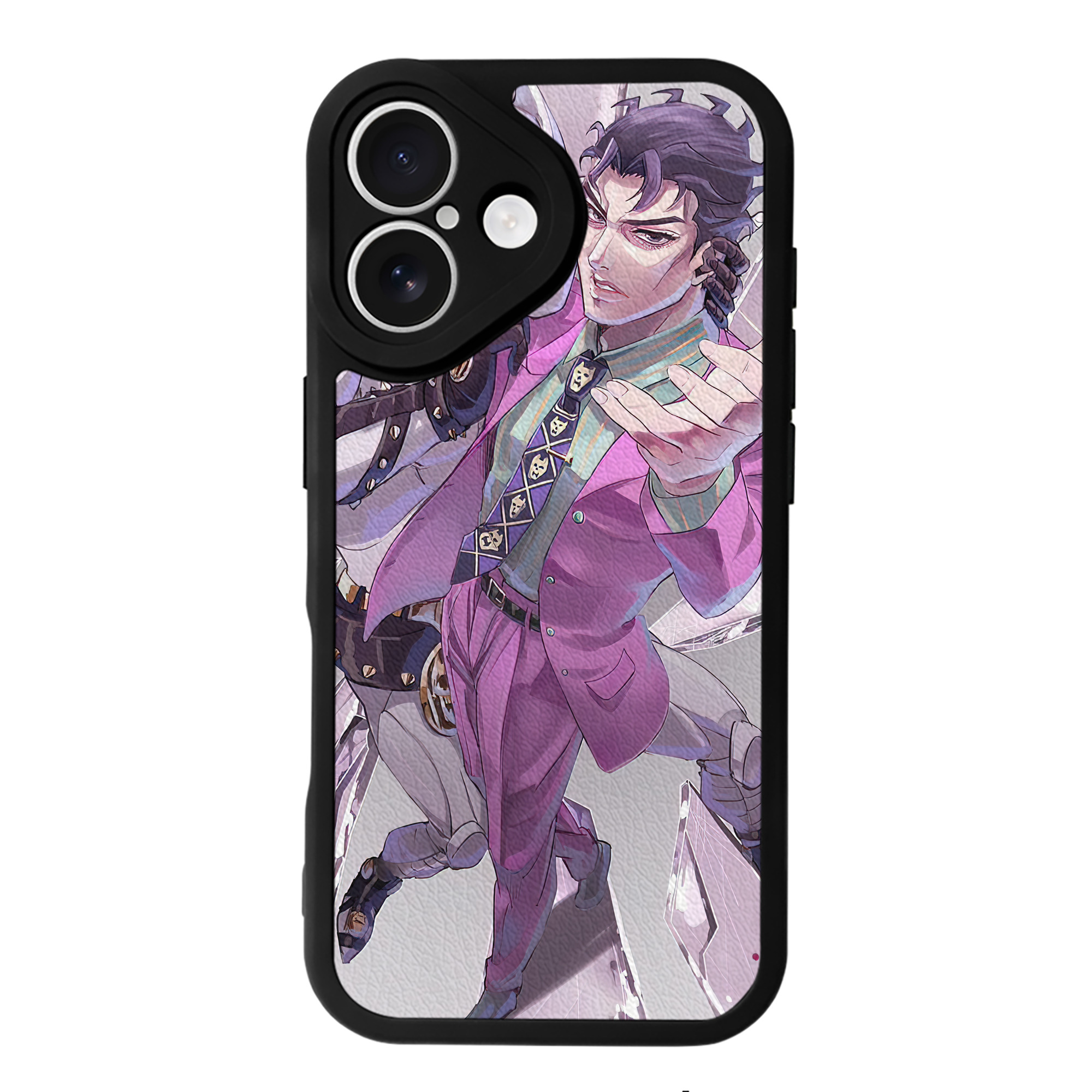 （画像用） ジョジョの奇妙な冒険 JoJo's Bizarre Adventure 【iPhone 16シリーズ対応】シリコンスマホケース（レザー調） 材質：シリコン